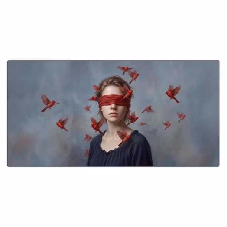Bureau onderlegger - Portret - Krachtig - Rood — 2