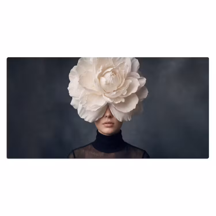 Bureau onderlegger - Portret - Mysterieus - Wit — 2