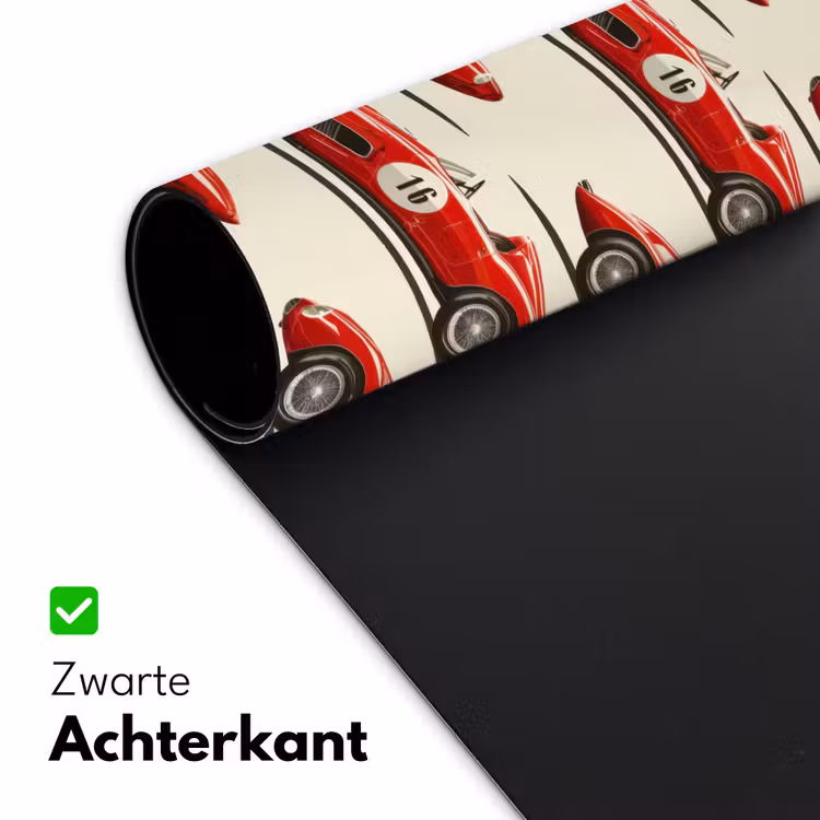 Bureau onderlegger - Raceauto - Retro - Rood — 5