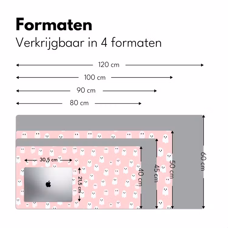 Bureau onderlegger - Spookjes - Patroon - Roze — 8