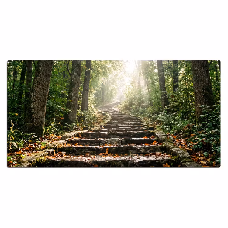 Bureau onderlegger - Stenen - Trap - Bos - Natuur — 2
