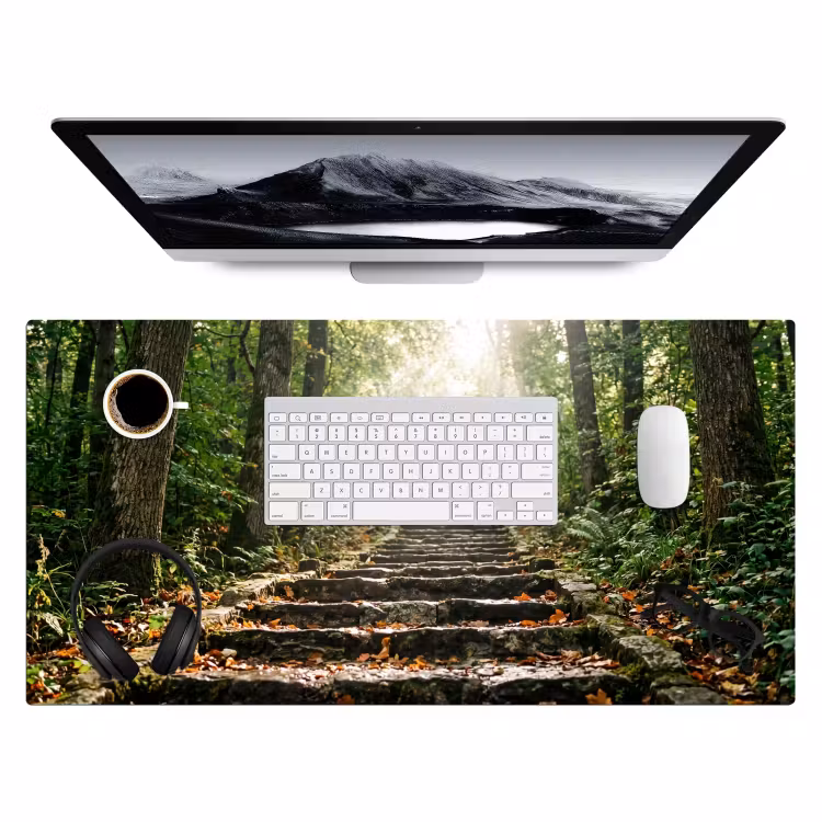 Bureau onderlegger - Stenen - Trap - Bos - Natuur — 4