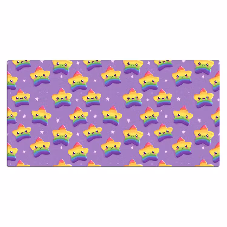 Bureau onderlegger - Sterren - Regenboog - Paars — 2
