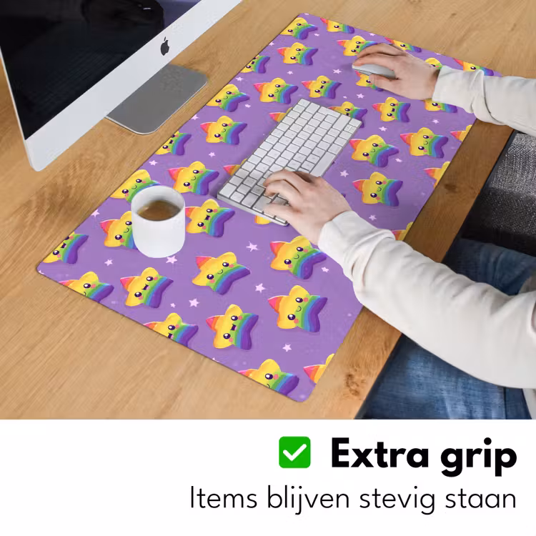 Bureau onderlegger - Sterren - Regenboog - Paars — 6