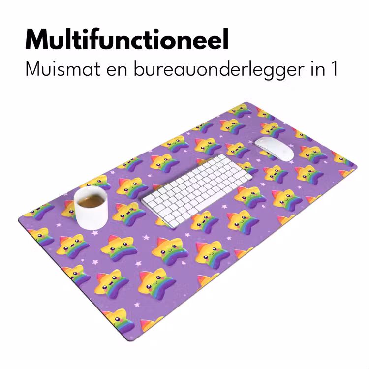 Bureau onderlegger - Sterren - Regenboog - Paars — 7