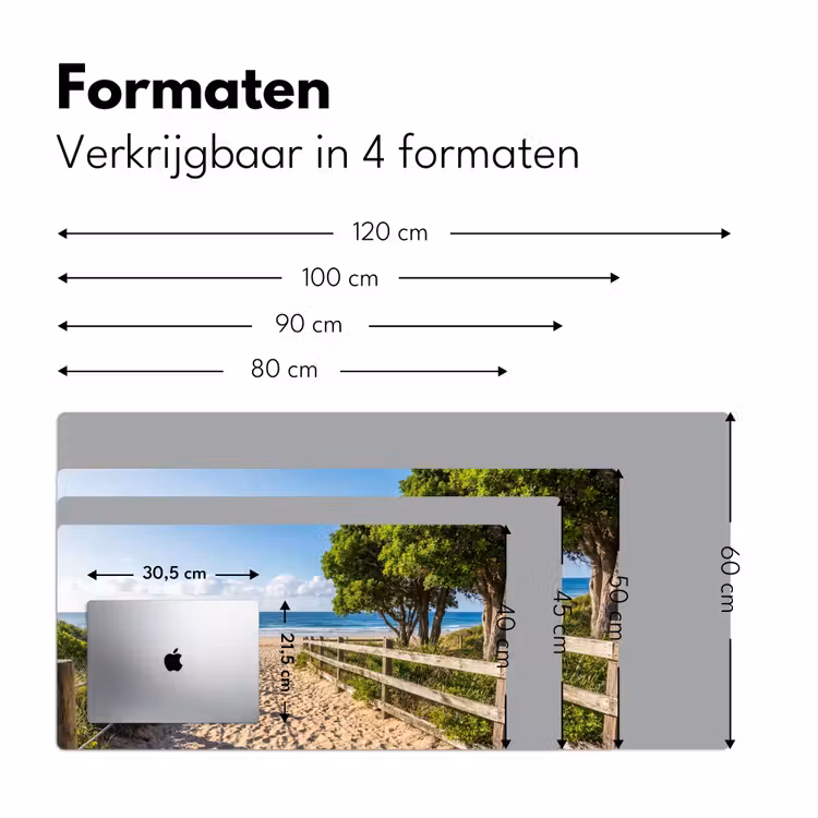 Bureau onderlegger - Strand - Zandpad - Oceaan - Natuur — 8