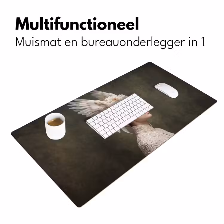 Bureau onderlegger - Vleugels - Vrouw - Wit — 7