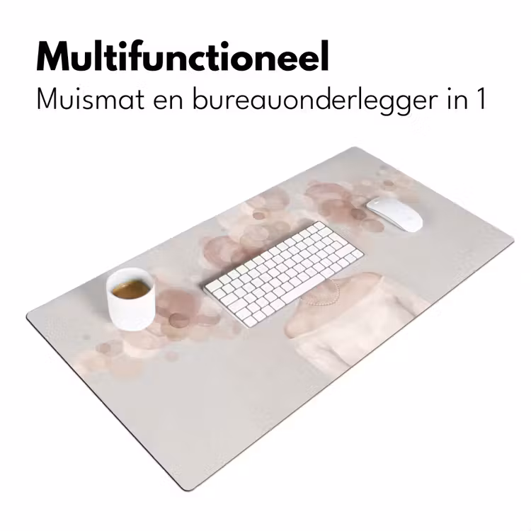 Bureau onderlegger - Vrouw - Cirkels - Beige — 7