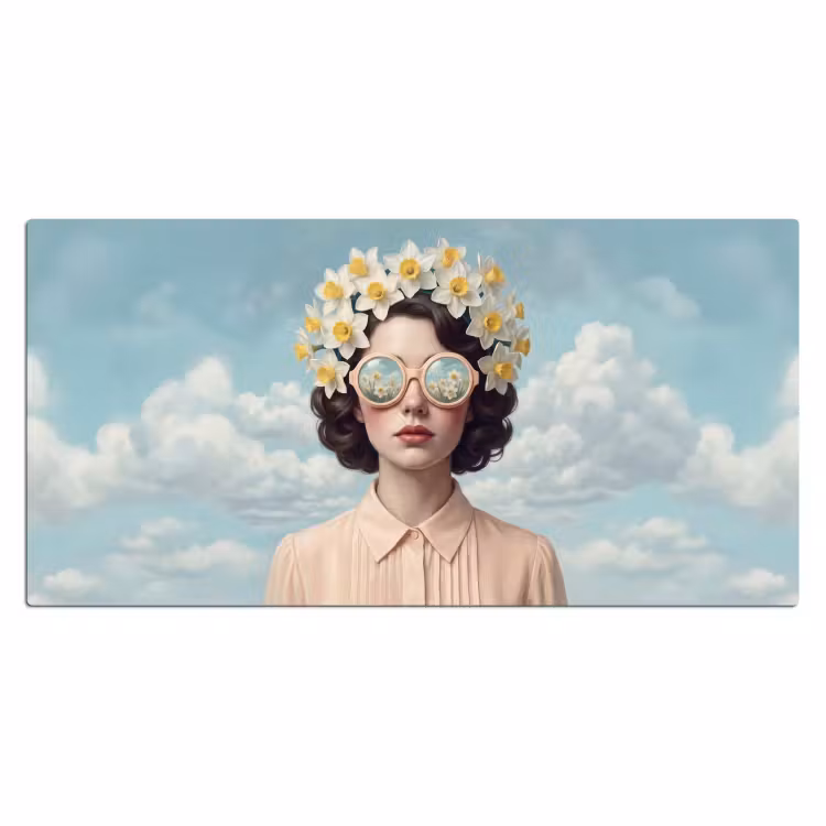 Bureau onderlegger - Vrouw - Narcissen - Geel — 2