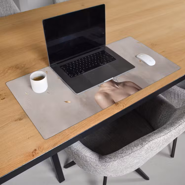 Bureau onderlegger - Vrouw - Pioenroos - Wit — 3