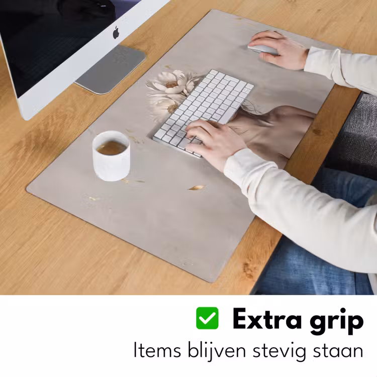 Bureau onderlegger - Vrouw - Pioenroos - Wit — 6
