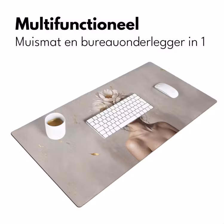 Bureau onderlegger - Vrouw - Pioenroos - Wit — 7