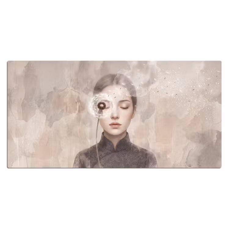 Bureau onderlegger - Vrouw - Sereen - Grijs — 2