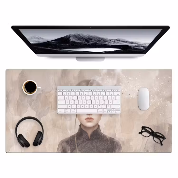 Bureau onderlegger - Vrouw - Sereen - Grijs — 4