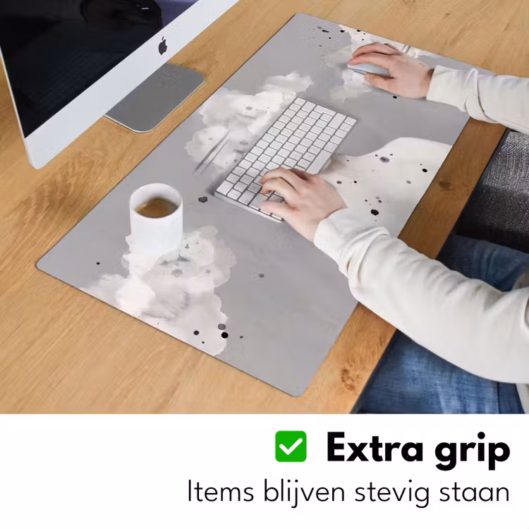 Bureau onderlegger - Vrouw - Wolk - Grijs — 6