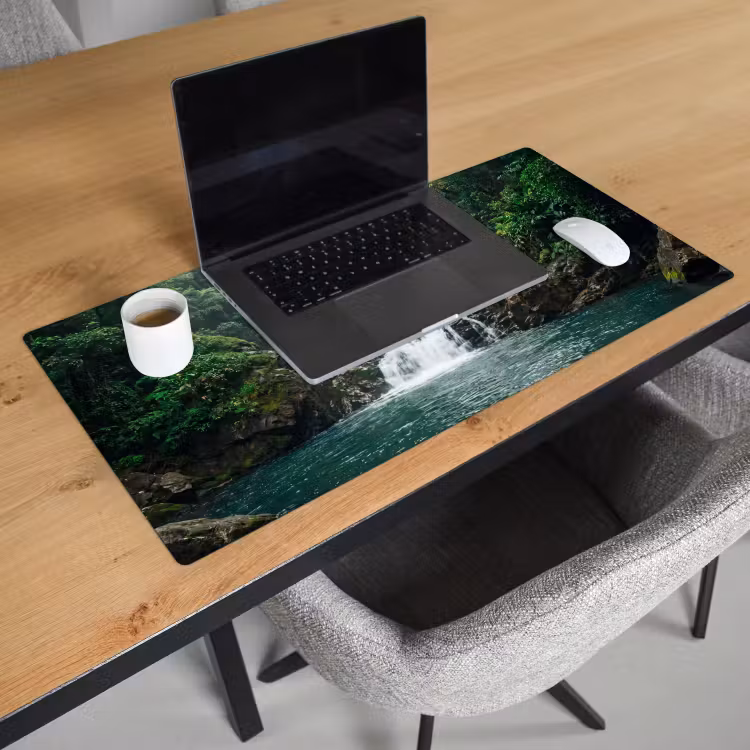 Bureau onderlegger - Waterfall - Forest - Nature - Greenkhgyguyg — 3