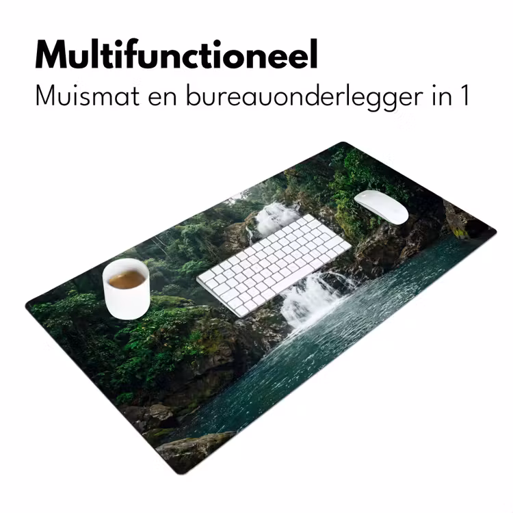 Bureau onderlegger - Waterfall - Forest - Nature - Greenkhgyguyg — 7
