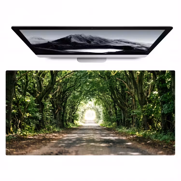 Bureau onderlegger - Weg - Bomen - Natuur - Groen — 1