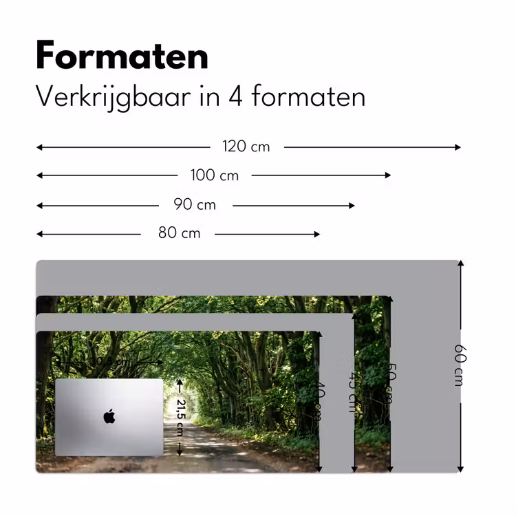 Bureau onderlegger - Weg - Bomen - Natuur - Groen — 8