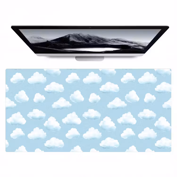 Bureau onderlegger - Wolken - Illustratie - Blauw — 1