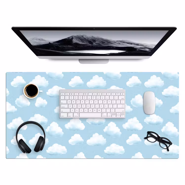 Bureau onderlegger - Wolken - Illustratie - Blauw — 4