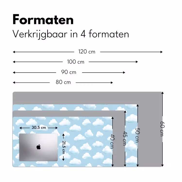 Bureau onderlegger - Wolken - Illustratie - Blauw — 8