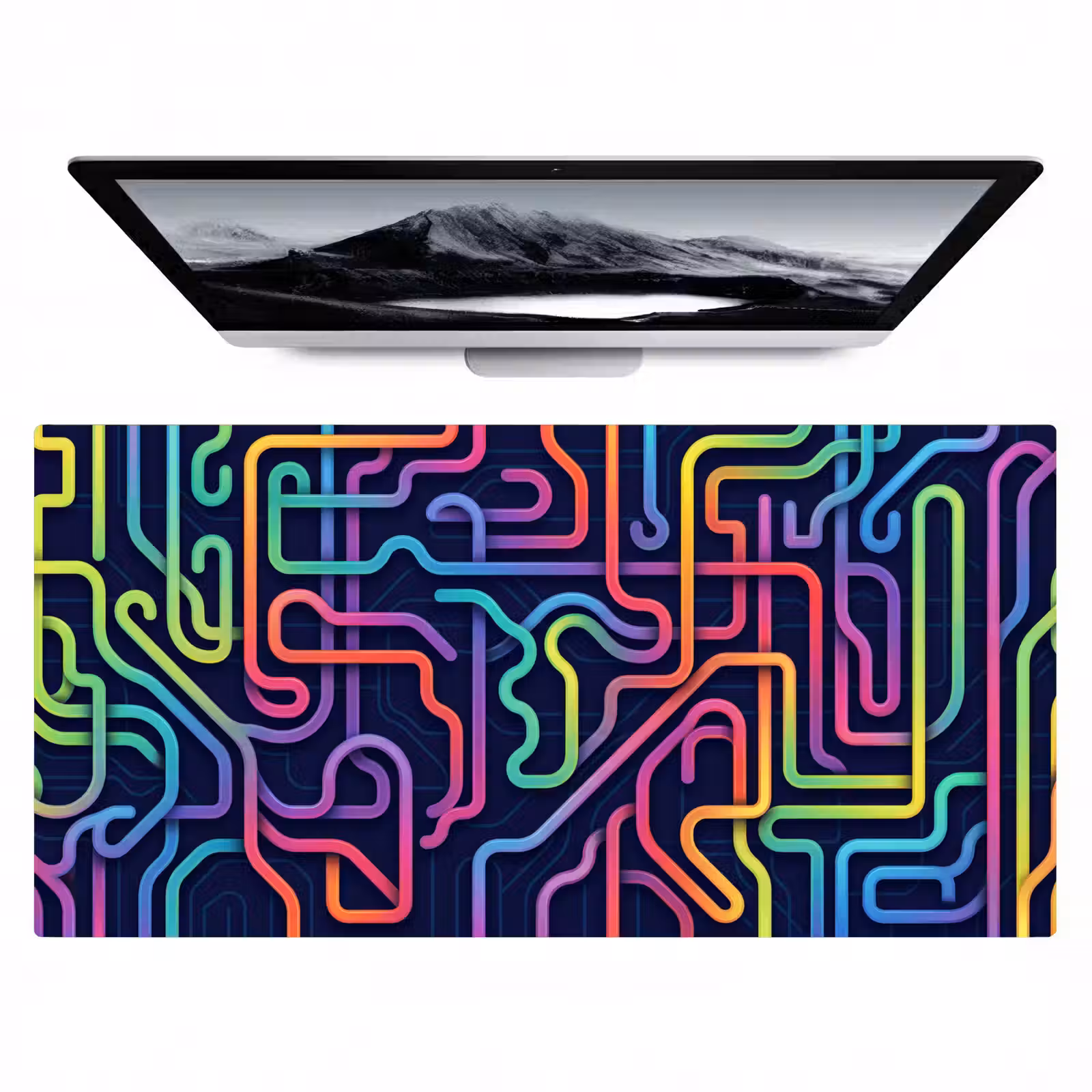 Bureau onderlegger - Retro - Abstract - Neon — 1