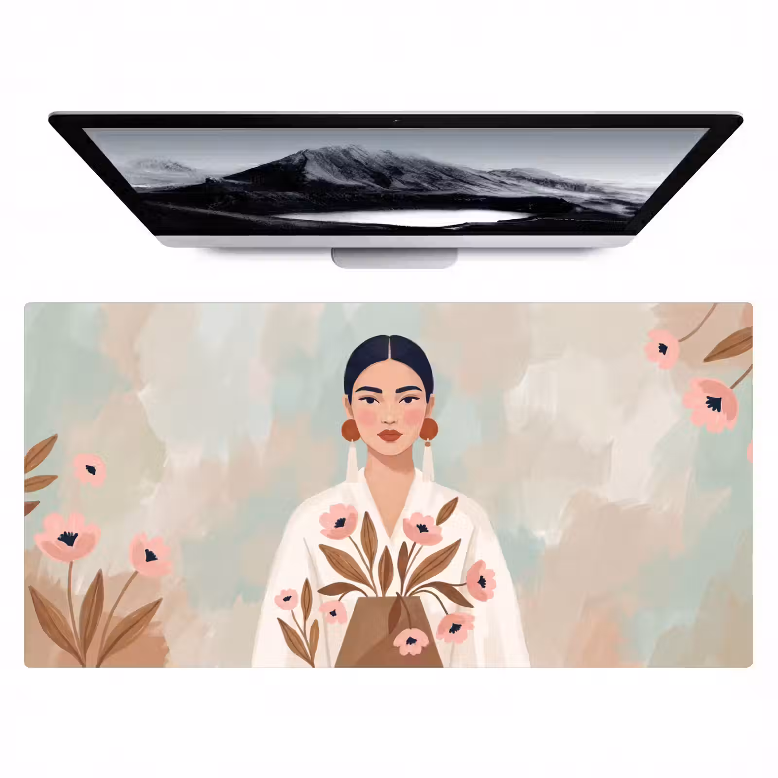 Bureau onderlegger - Vrouw - Kimono - Pastel — 1