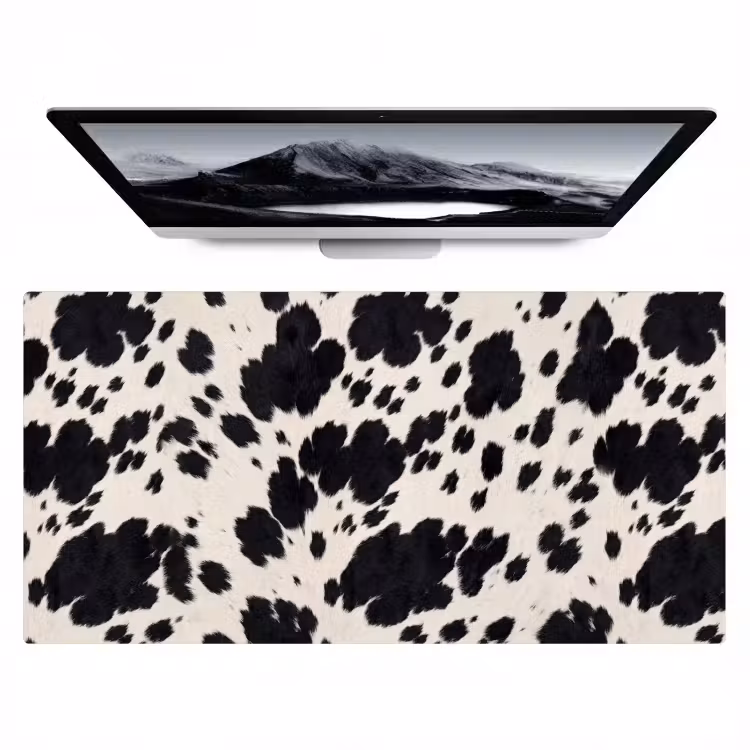 Bureau onderlegger - Patroon - Vacht - Zwart - Wit — 1