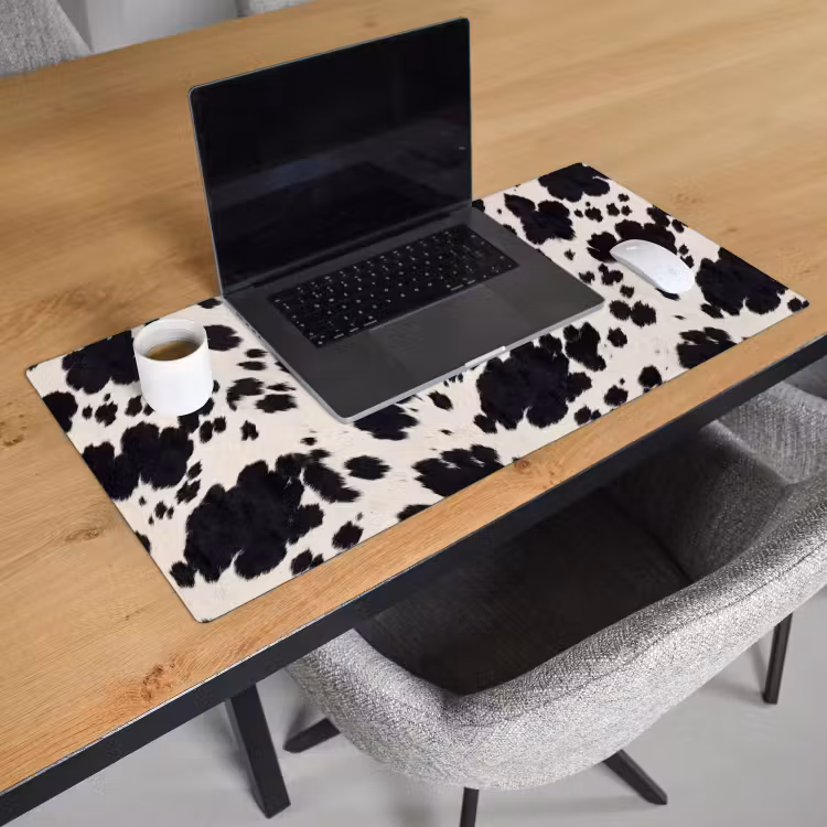 Bureau onderlegger - Patroon - Vacht - Zwart - Wit — 3