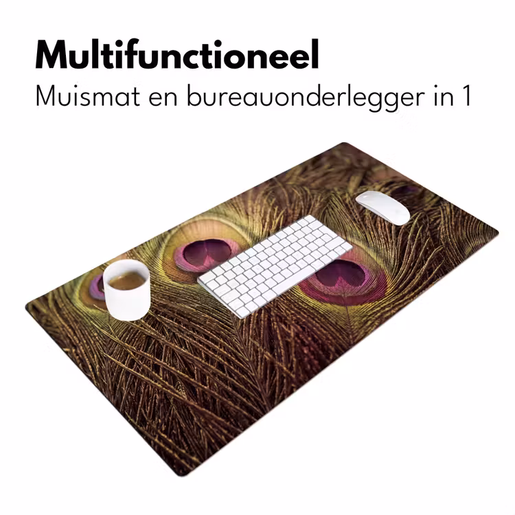 Bureau onderlegger - Pauw - Veren - Paars - Groen — 7