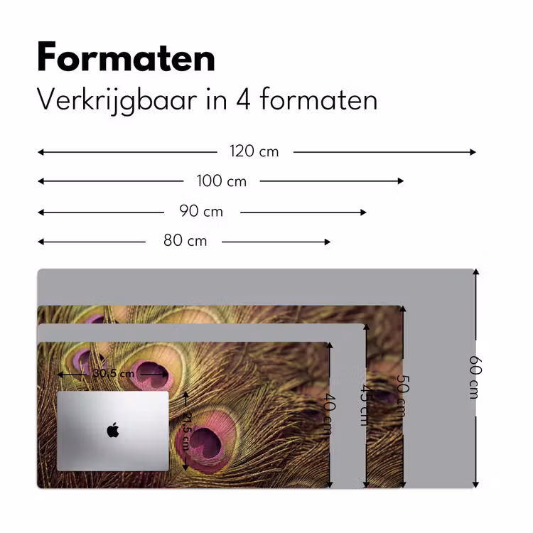 Bureau onderlegger - Pauw - Veren - Paars - Groen — 8