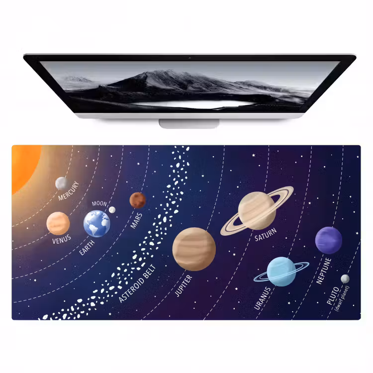 Bureau onderlegger - Planetenstelsel - Ruimte - Illustratie — 1