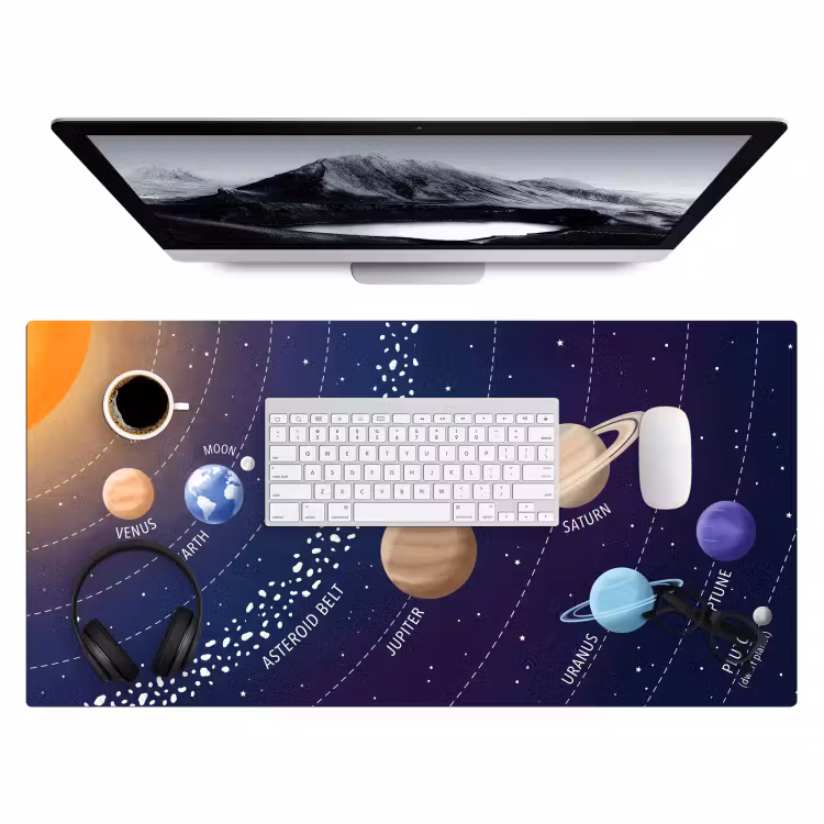 Bureau onderlegger - Planetenstelsel - Ruimte - Illustratie — 4