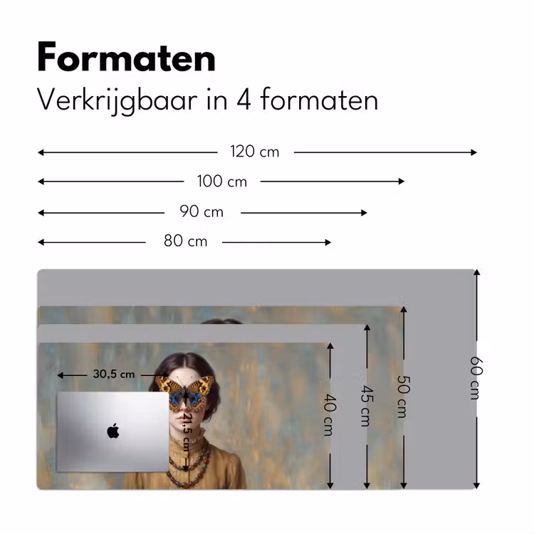 Bureau onderlegger - Portret - Vlinder - Kleurrijk — 8