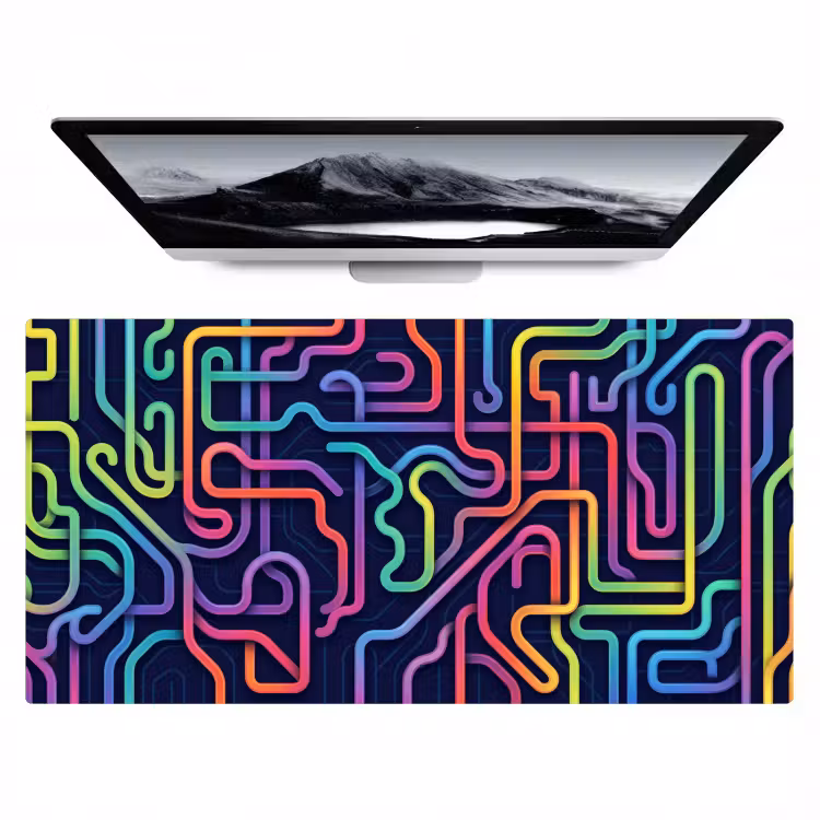 Bureau onderlegger - Retro - Abstract - Neon — 1