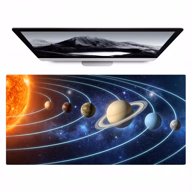 Bureau onderlegger - Ruimte - Zonnestelsel - Blauw — 1