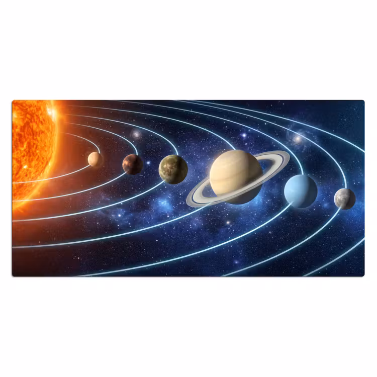 Bureau onderlegger - Ruimte - Zonnestelsel - Blauw — 2