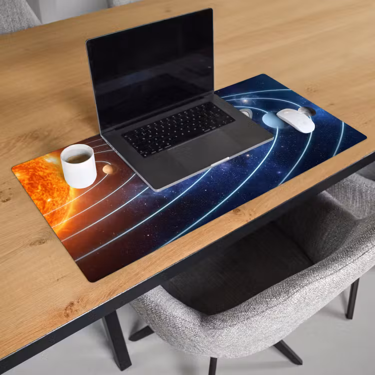 Bureau onderlegger - Ruimte - Zonnestelsel - Blauw — 3