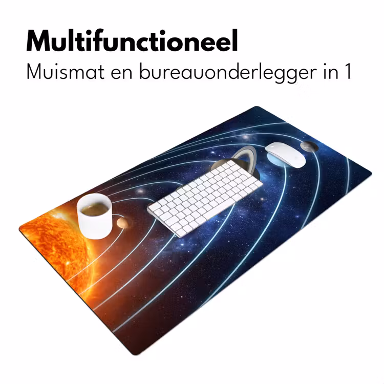 Bureau onderlegger - Ruimte - Zonnestelsel - Blauw — 7