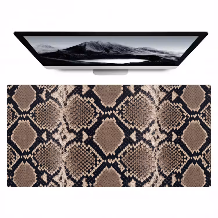 Bureau onderlegger - Slangenprint - Python - Bruin — 1