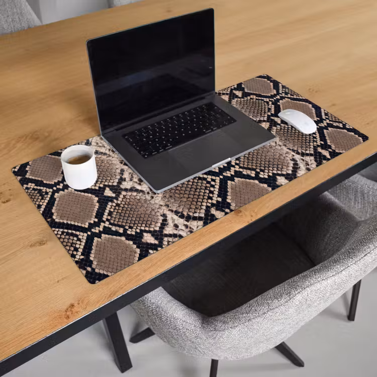 Bureau onderlegger - Slangenprint - Python - Bruin — 3