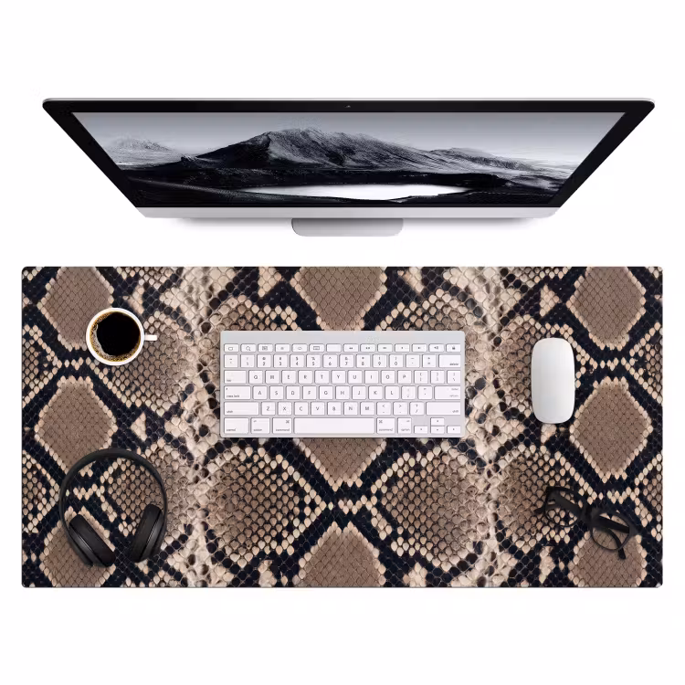 Bureau onderlegger - Slangenprint - Python - Bruin — 4