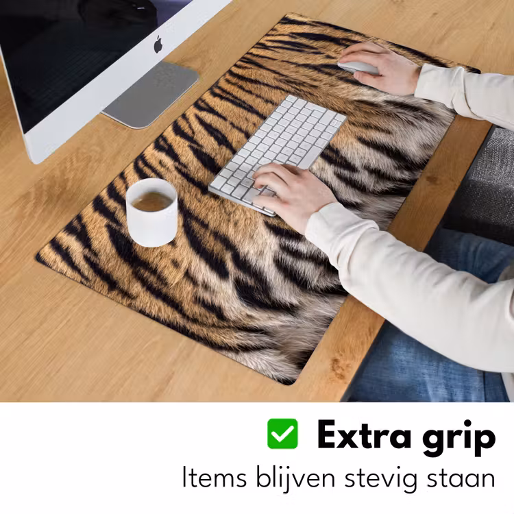 Bureau onderlegger - Tijgervacht - Klassiek - Zwart — 6