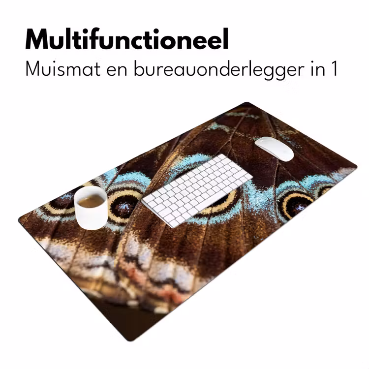 Bureau onderlegger - Vleugels - Vlinder - Blauw — 7