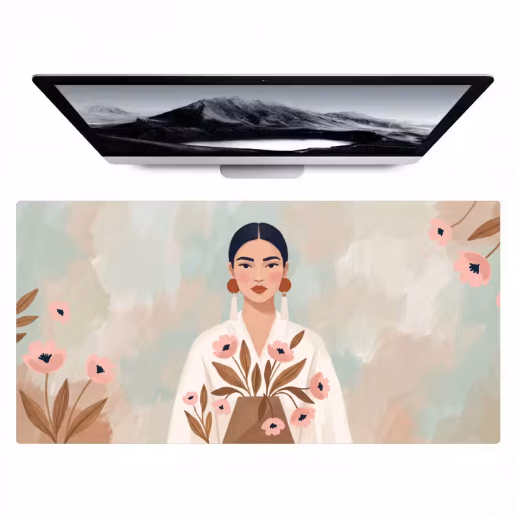 Bureau onderlegger - Vrouw - Kimono - Pastel — 1