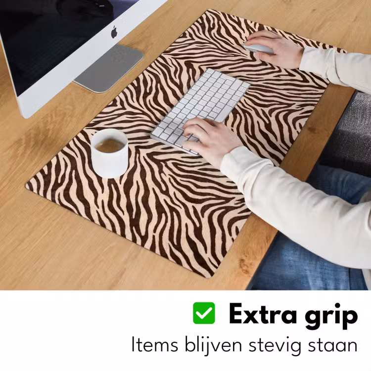 Bureau onderlegger - Zebra - Strepen - Bruin — 6
