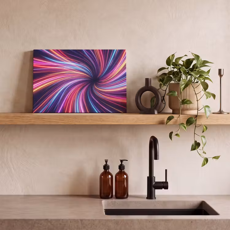 Canvas schilderij - Abstract - Swirl - Futuristic - Neon — 3