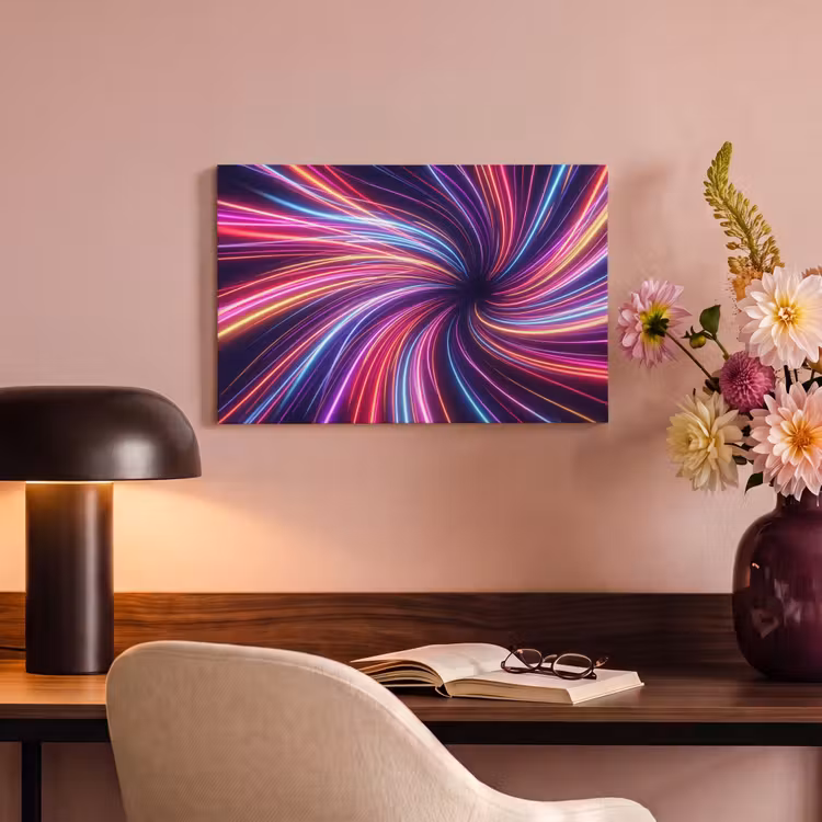 Canvas schilderij - Abstract - Swirl - Futuristic - Neon — 4