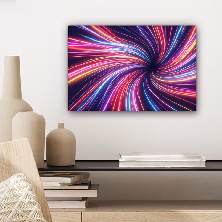 Canvas schilderij - Abstract - Swirl - Futuristic - Neon — 5